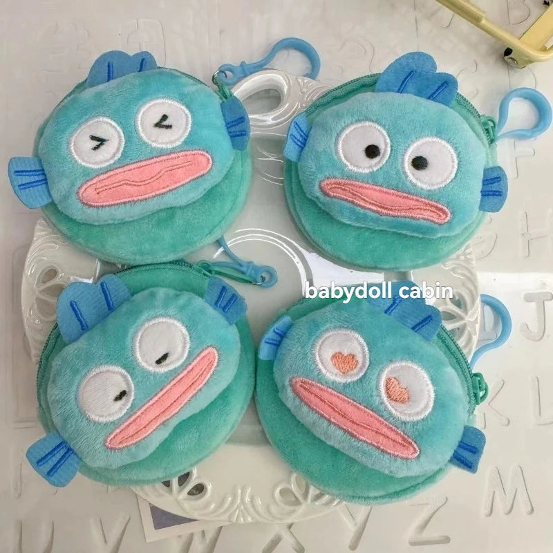 Hangyodon Anime Kawaii Sanrio Baby Handbag Pendant Cute Cartoon Student Keychain Headphone Storage Bag Wallet Gifts for Kids Hangyodon Anime Kawaii Sanrio Baby Handbag Pendant Cute Cartoon Student Keychain Headphone Storage Bag Wallet Gifts for Kids
